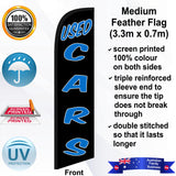 USED CARS Feather Flag - Front