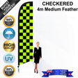 Black and Green Checks Feather Flag - Bundle