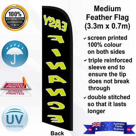 EASY FINANCE Feather Flag - Rear