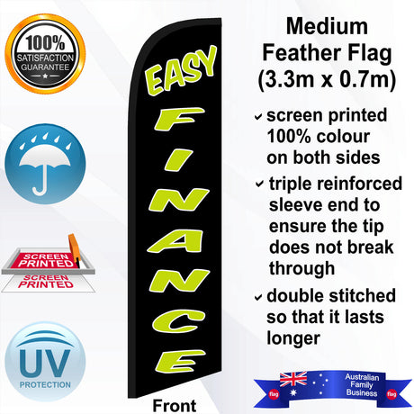 EASY FINANCE Feather Flag - Front