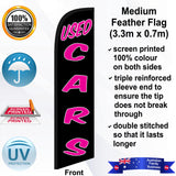 USED CARS Feather Flag - Front