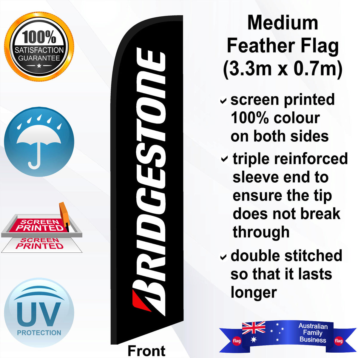 BRIDGESTONE Feather Flag - Front