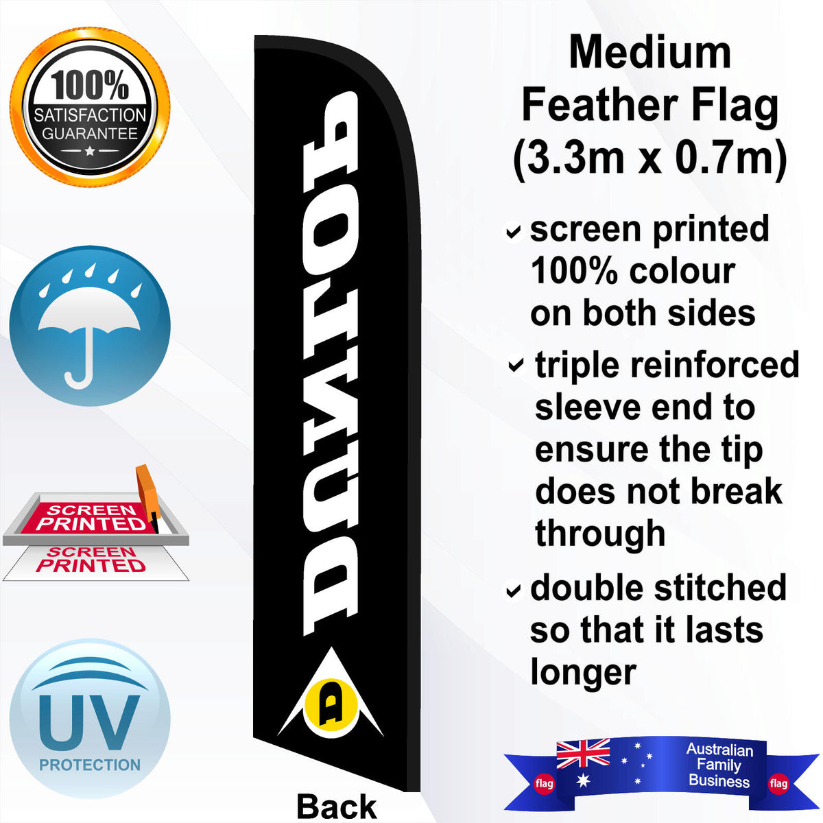 DUNLOP Feather Flag - Rear