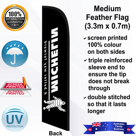 MICHELIN A BETTER WAY FORWARD Feather Flag - Rear