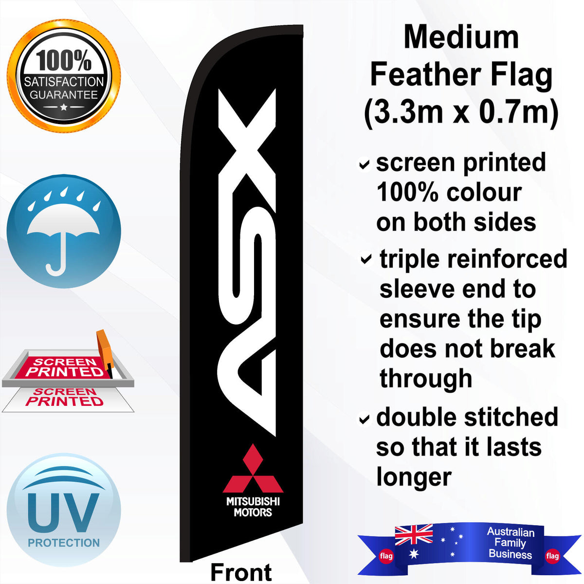 MITSUBISHI ASX Feather Flag - Front