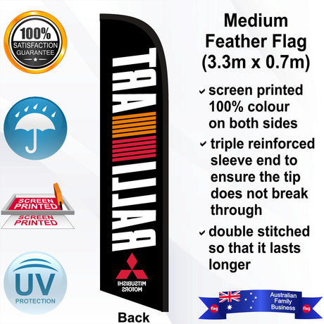 MITSUBISHI RALLIART Feather Flag - Rear