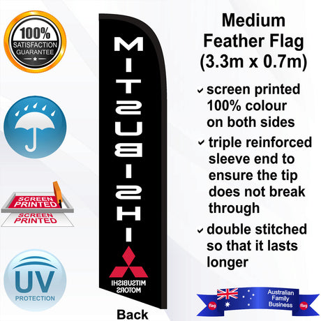 MITSUBISHI Feather Flag - Rear