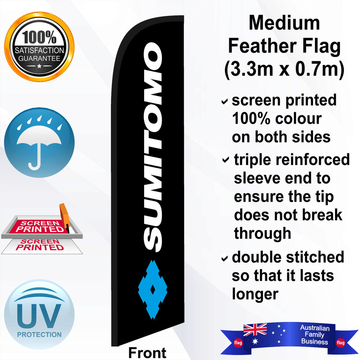 SUMITOMO Feather Flag - Front