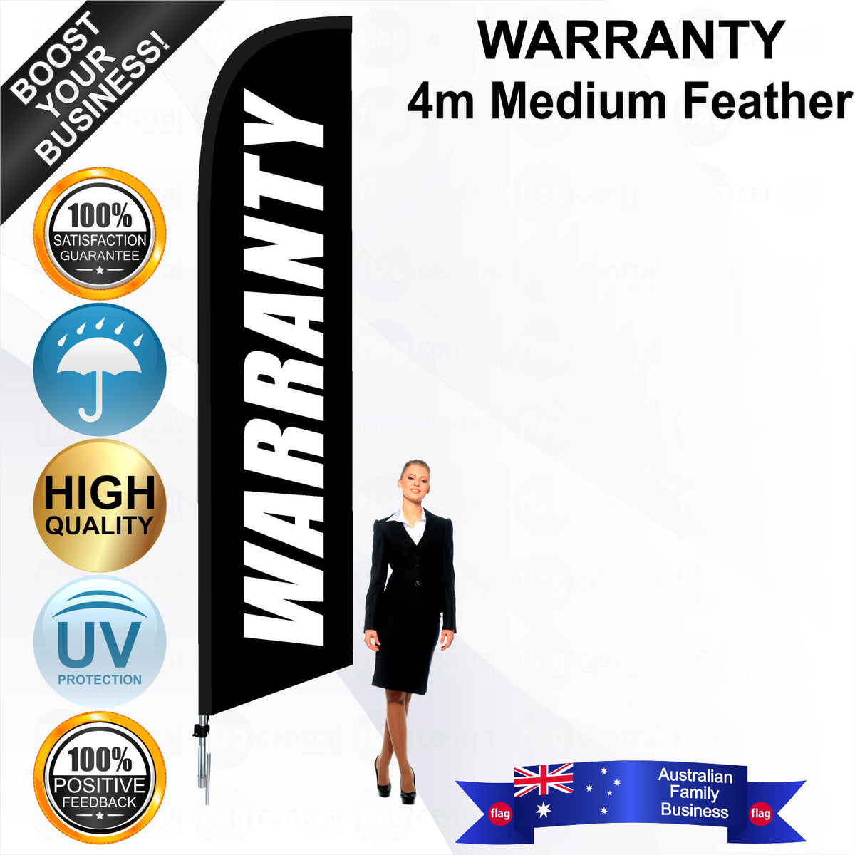 WARRANTY Feather Flag - Bundle