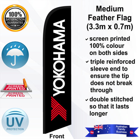 YOKOHAMA Feather Flag - Front