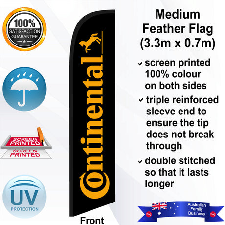 CONTINENTAL Feather Flag - Front