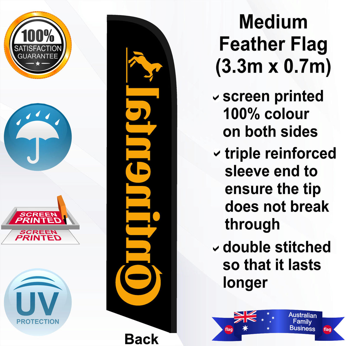CONTINENTAL Feather Flag - Rear