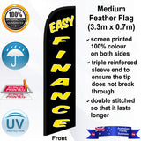 EASY FINANCE Feather Flag - Front