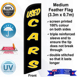 USED CARS Feather Flag - Front