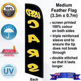 USED CARS Feather Flag - Rear