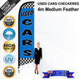 USED CARS CHECKERED Feather Flag - Bundle