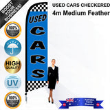 USED CARS CHECKERED Feather Flag - Bundle