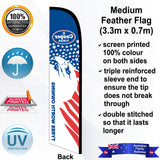 COOPER TIRES Feather Flag - Rear