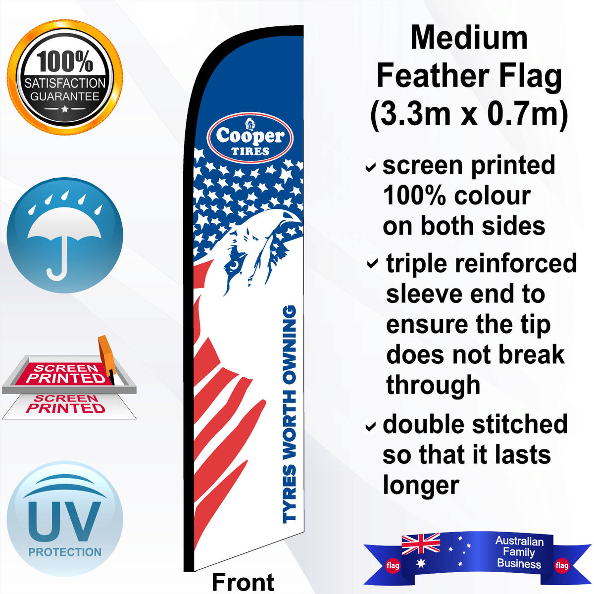 COOPER TIRES Feather Flag - Front
