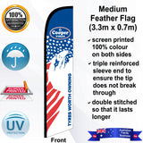 COOPER TIRES Feather Flag - Front