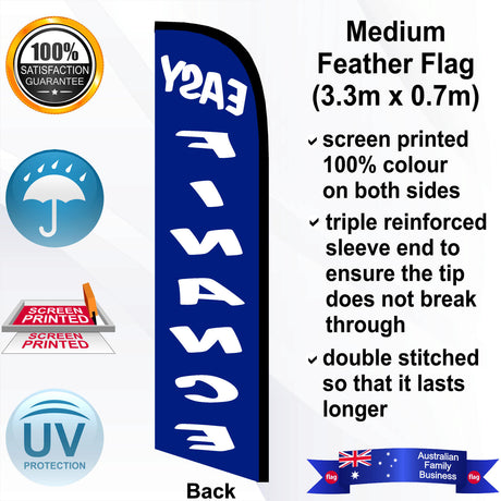 EASY FINANCE Feather Flag - Rear