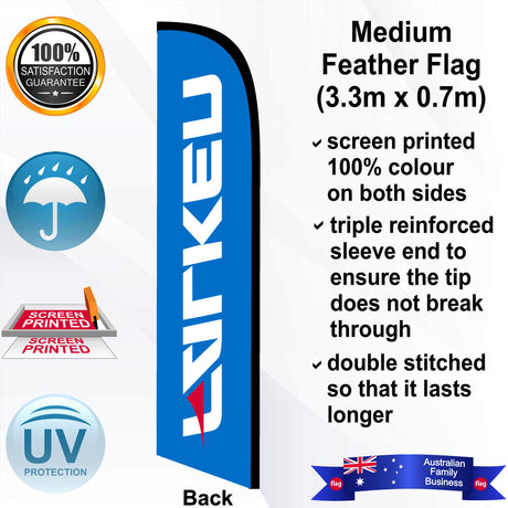 FALKEN Feather Flag - Rear