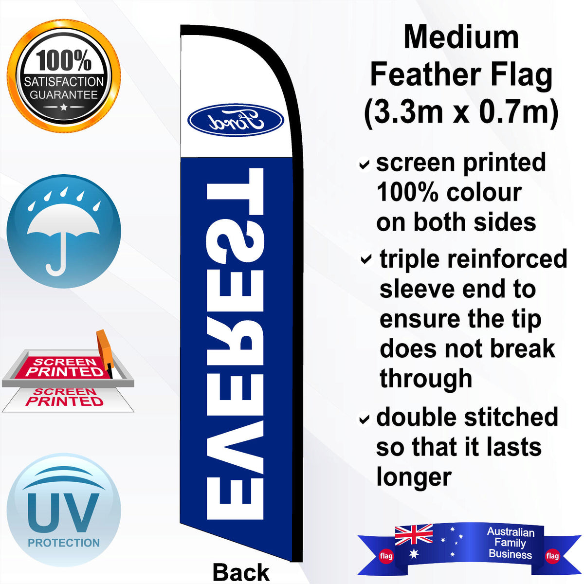 FORD EVEREST Feather Flag - Rear