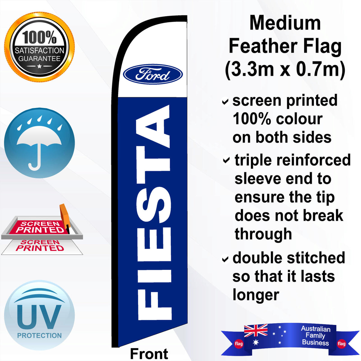 FORD FIESTA Feather Flag - Front