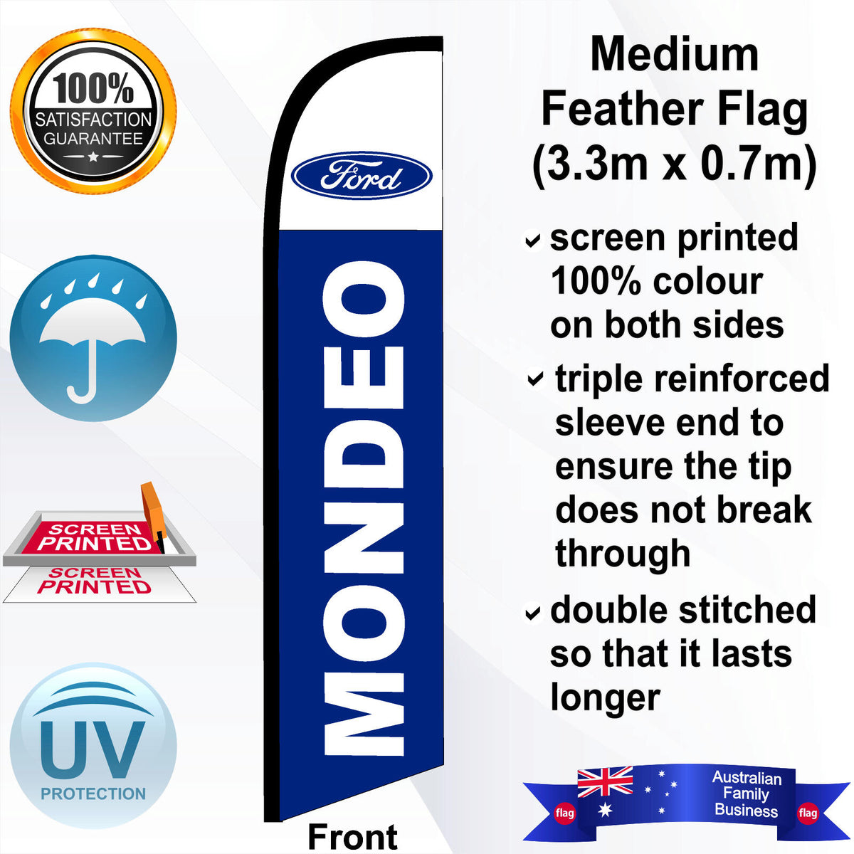 FORD MONDEO Feather Flag - Front