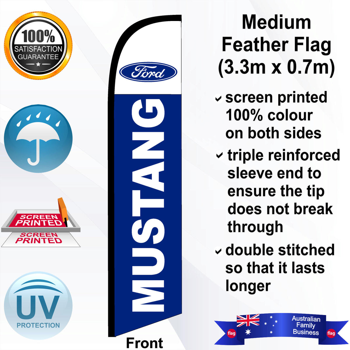FORD MUSTANG Feather Flag - Front