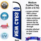 FORD NEW CARS Feather Flag - Rear