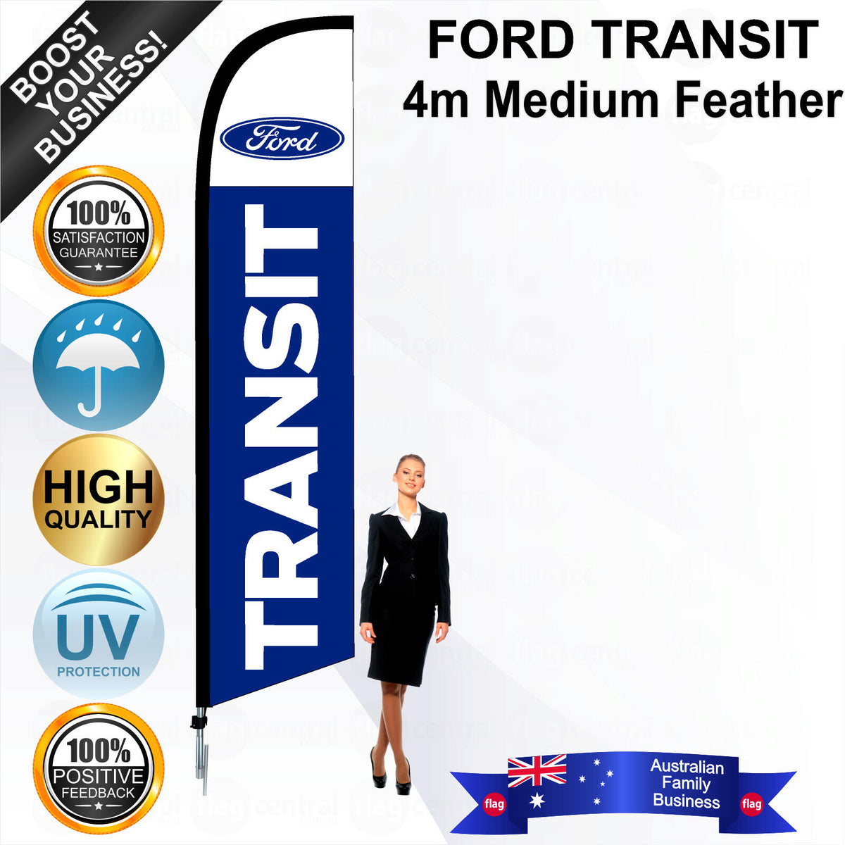 FORD TRANSIT Feather Flag - Bundle