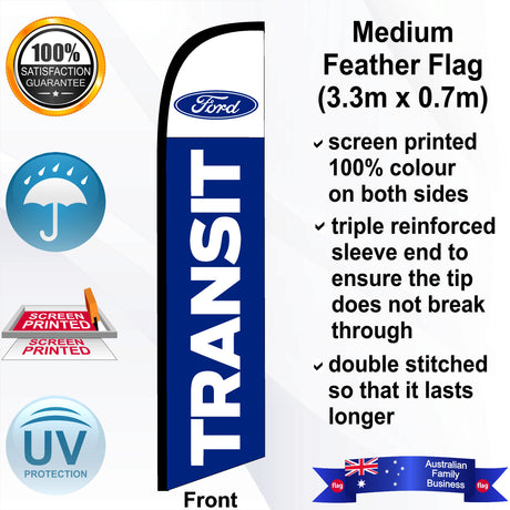 FORD TRANSIT Feather Flag - Front