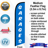 GARAGES Feather Flag - Front