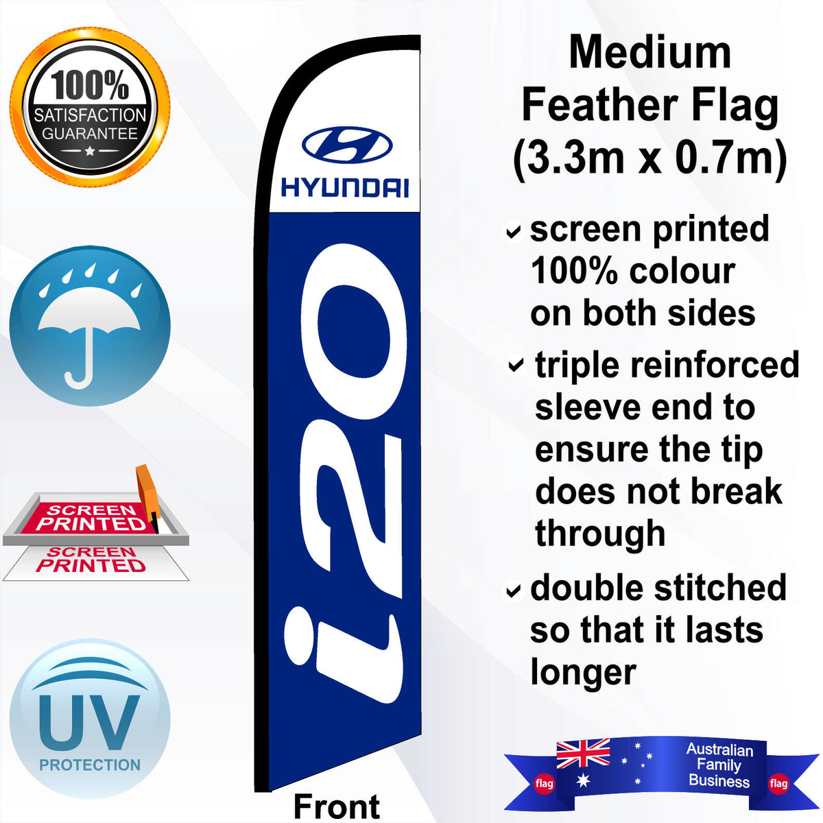 HYUNDAI i20 Feather Flag - Front