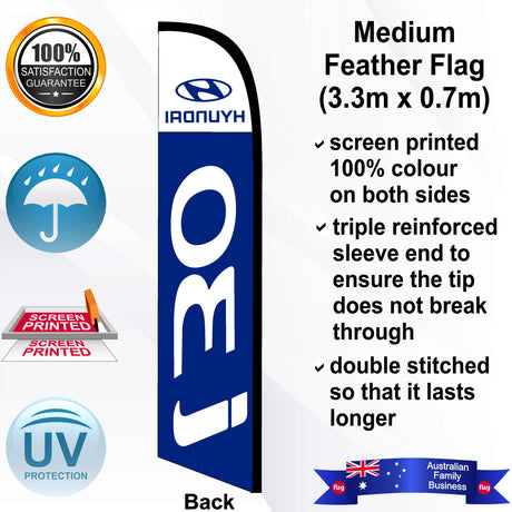 HYUNDAI i30 Feather Flag - Rear