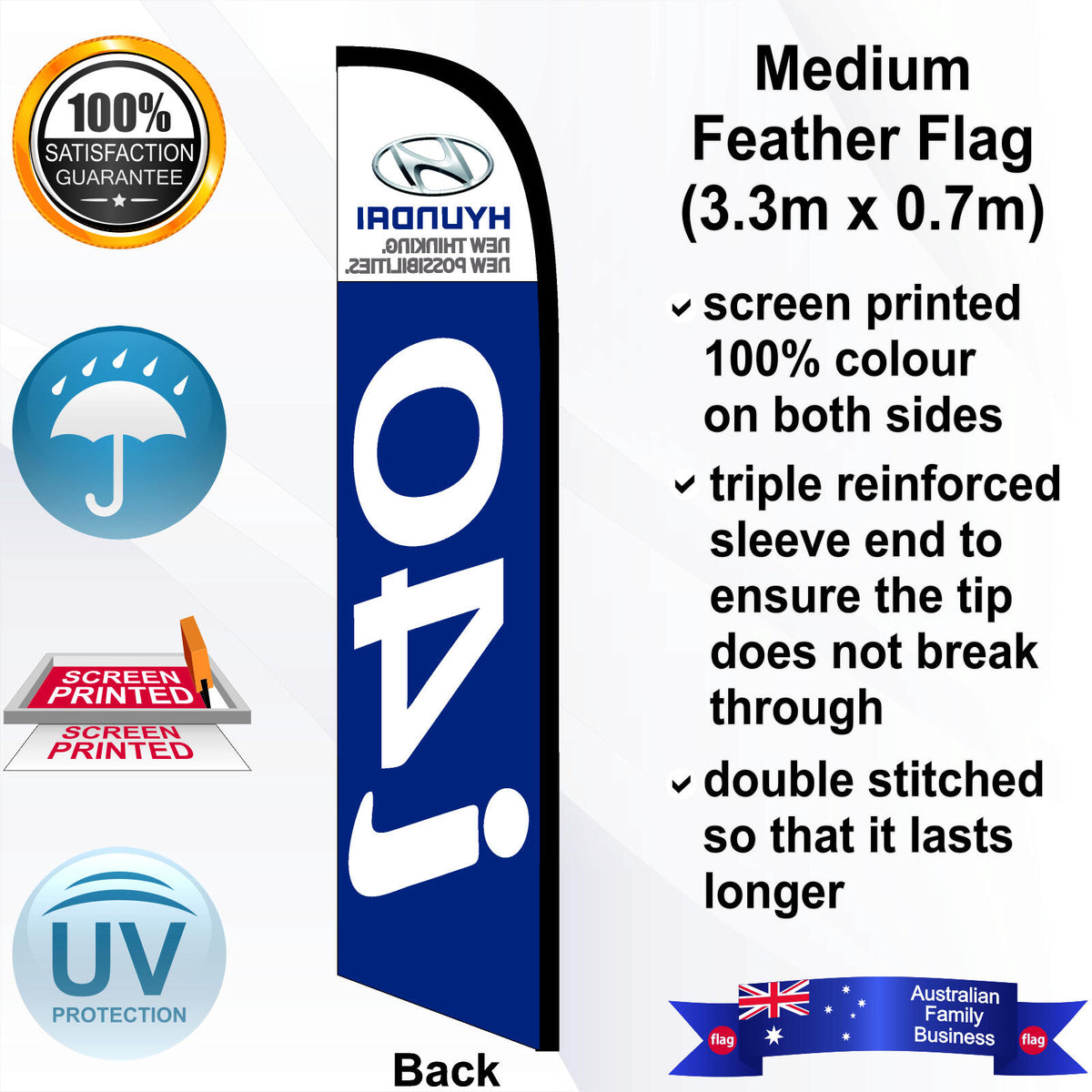 HYUNDAI i40 Feather Flag - Rear