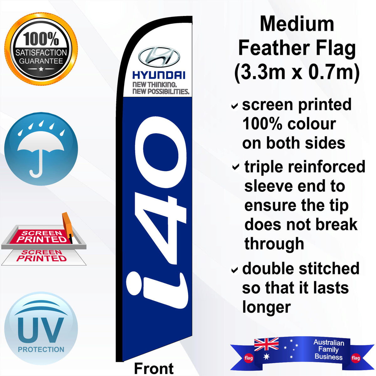 HYUNDAI i40 Feather Flag - Front