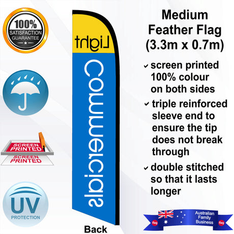 LIGHT COMMERCIALS Feather Flag - Rear