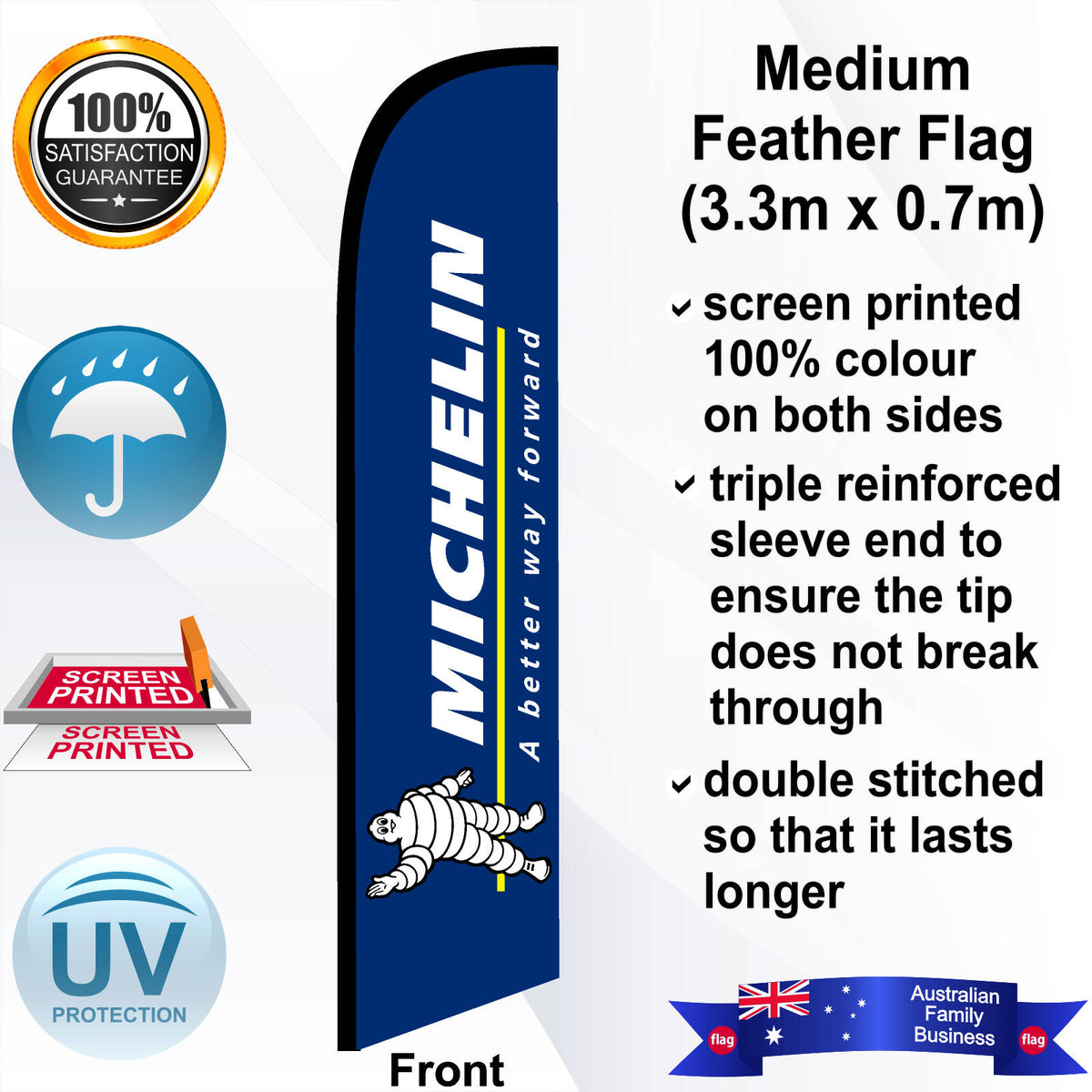 MICHELIN A BETTER WAY FORWARD Feather Flag - Front