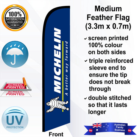 MICHELIN A BETTER WAY FORWARD Feather Flag - Front