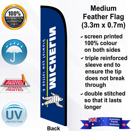 MICHELIN A BETTER WAY FORWARD Feather Flag - Rear