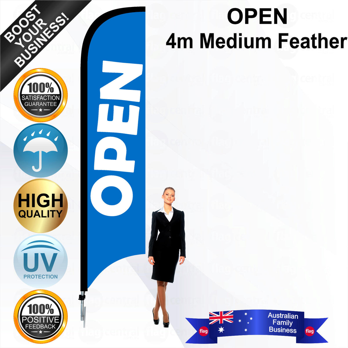 OPEN Feather Flag - Bundle