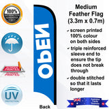 OPEN Feather Flag - Rear