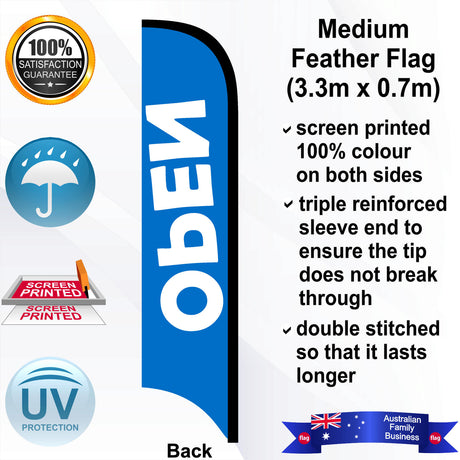 OPEN Feather Flag - Rear
