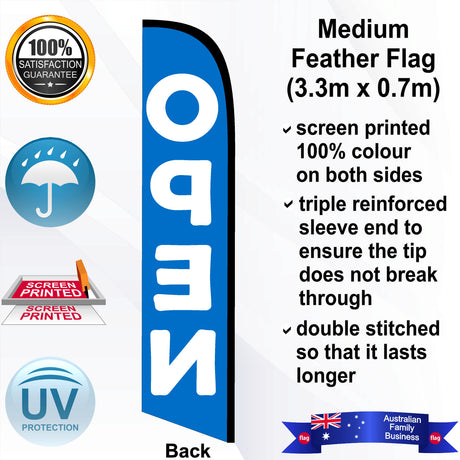 OPEN Feather Flag - Rear