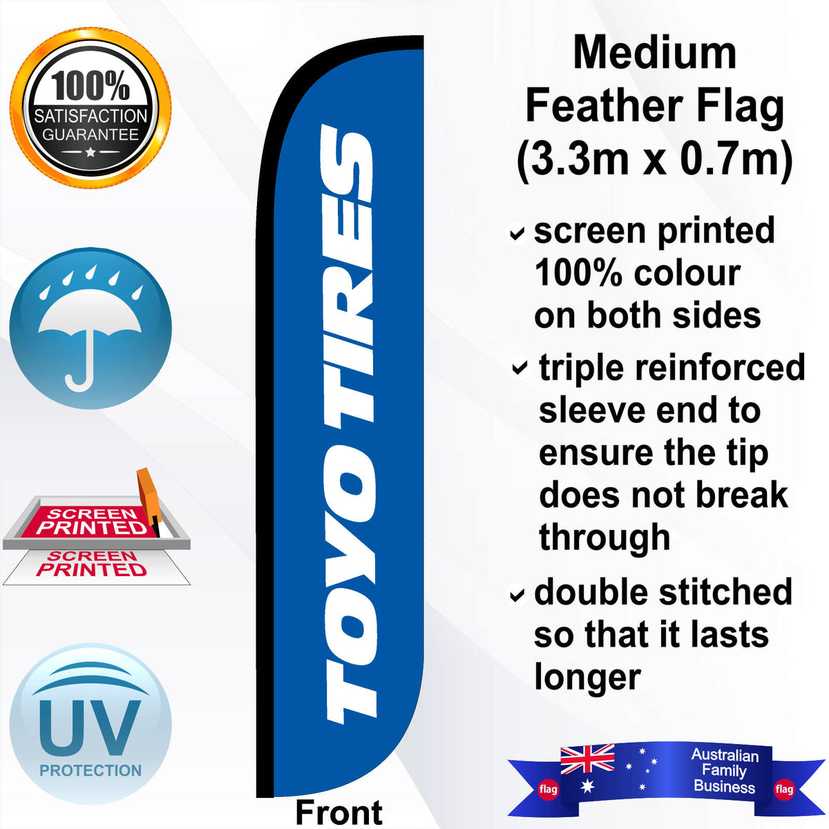 TOYO TIRES CONVEX Feather Flag - Front