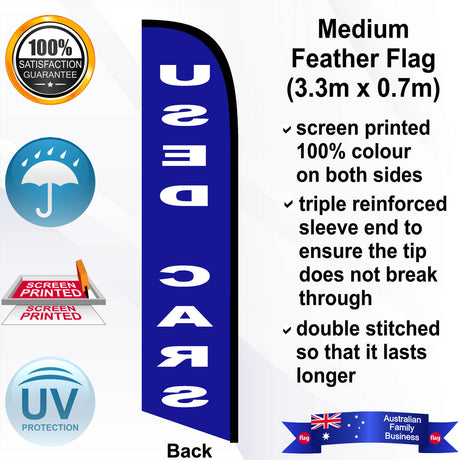 USED CARS Feather Flag - Rear