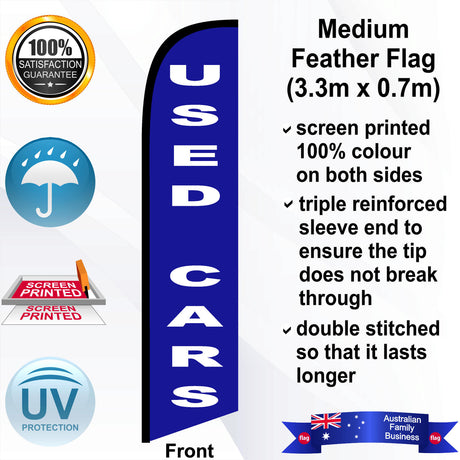 USED CARS Feather Flag - Front