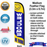 WELCOME DRIVE IN Feather Flag - Rear